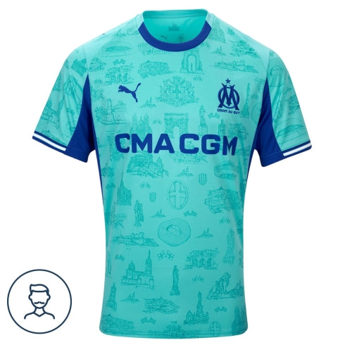 Maillot OM Gardien Bleu 2025/26 - Homme